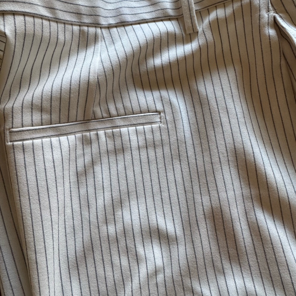 Women’s Cream Striped Pants - Picture 2 of 4